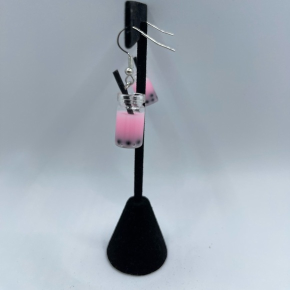 3 for $20 Pink Boba Tea Acrylic Dangle Earrings “You Pick 3” - Picture 5 of 7
